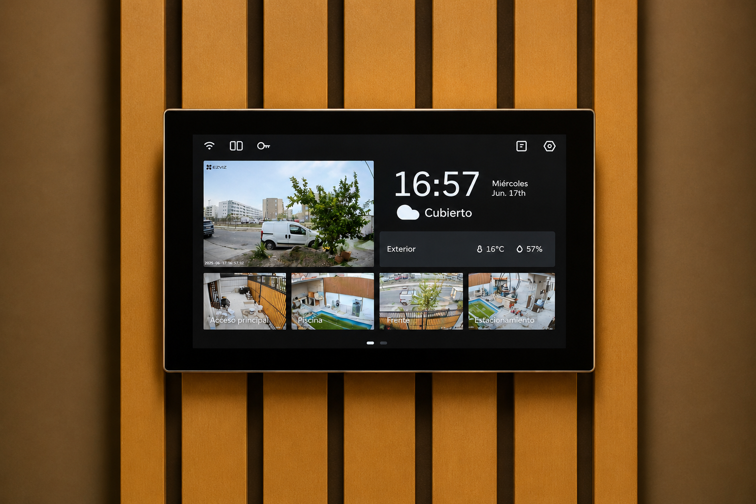 Videoportero inteligente con pantalla para control de acceso en hogares, edificios y empresas